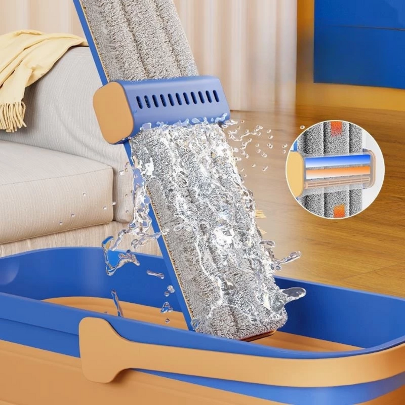 Kit Esfregão com Balde Dobrável Premium