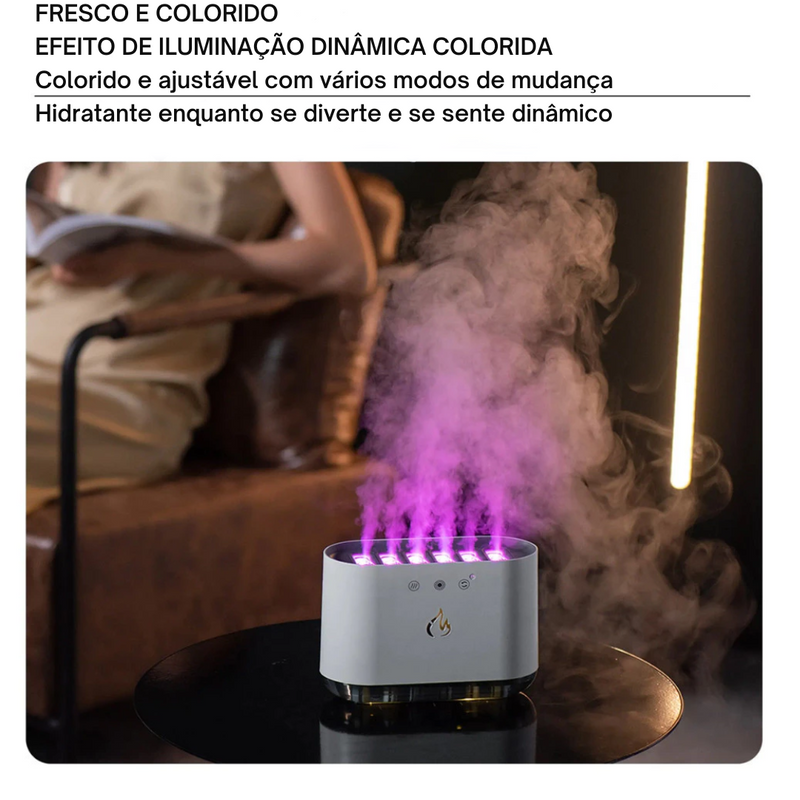 Umidificador Difusor Captação  ultrassônico de Ar Luz Led