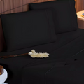 Jogo De Lençol 4 Peças 400 Fios Toque de Seda Detalhe Ponto Palito