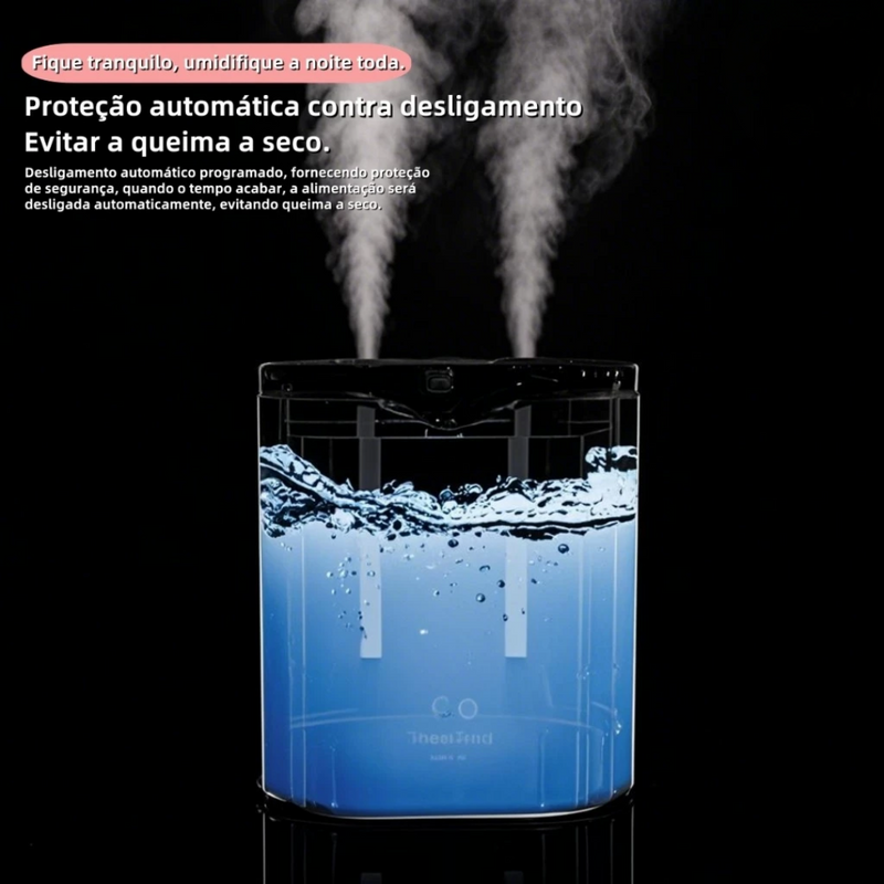 Umidificador Difusor De Ar Ultrassônico Grande Aromatizador 2 Bicos