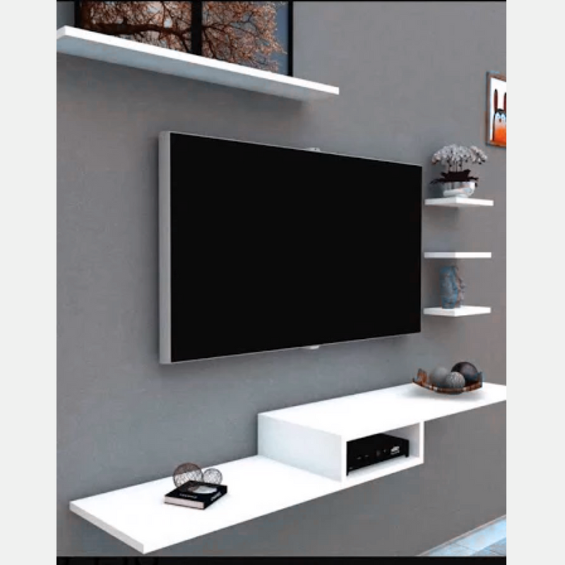 Rack Suspenso Para Quartos e salas com 4 Prateleiras/nicho
