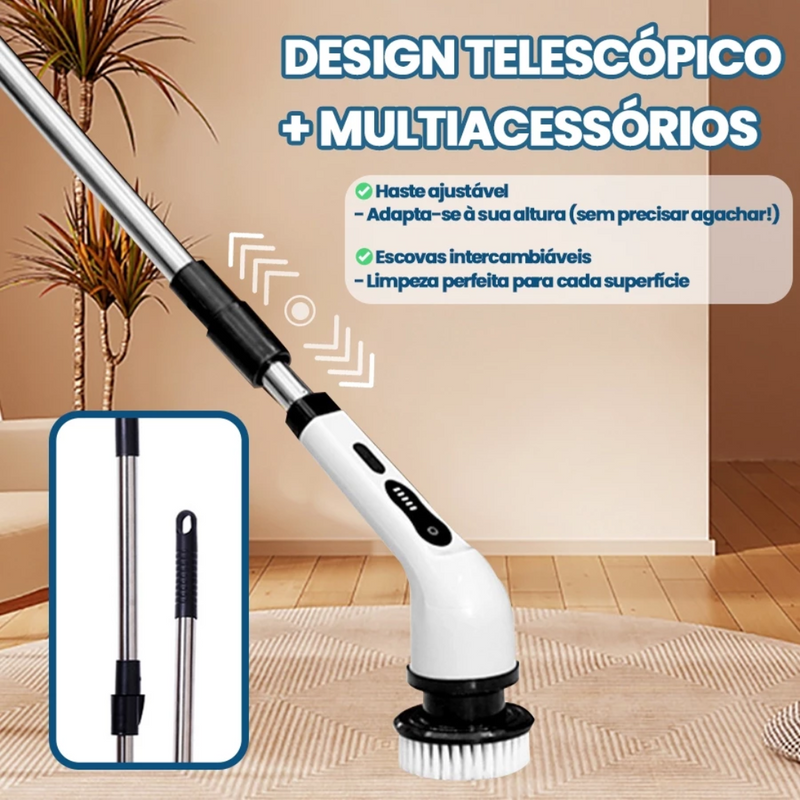 Escova de Limpeza Elétrica Sem Fio 360º Turbo Max