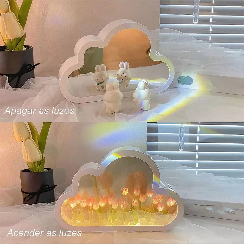 🌷 LumiTulip™ – Luminária de Mesa com Flores de Tulipa Românticas