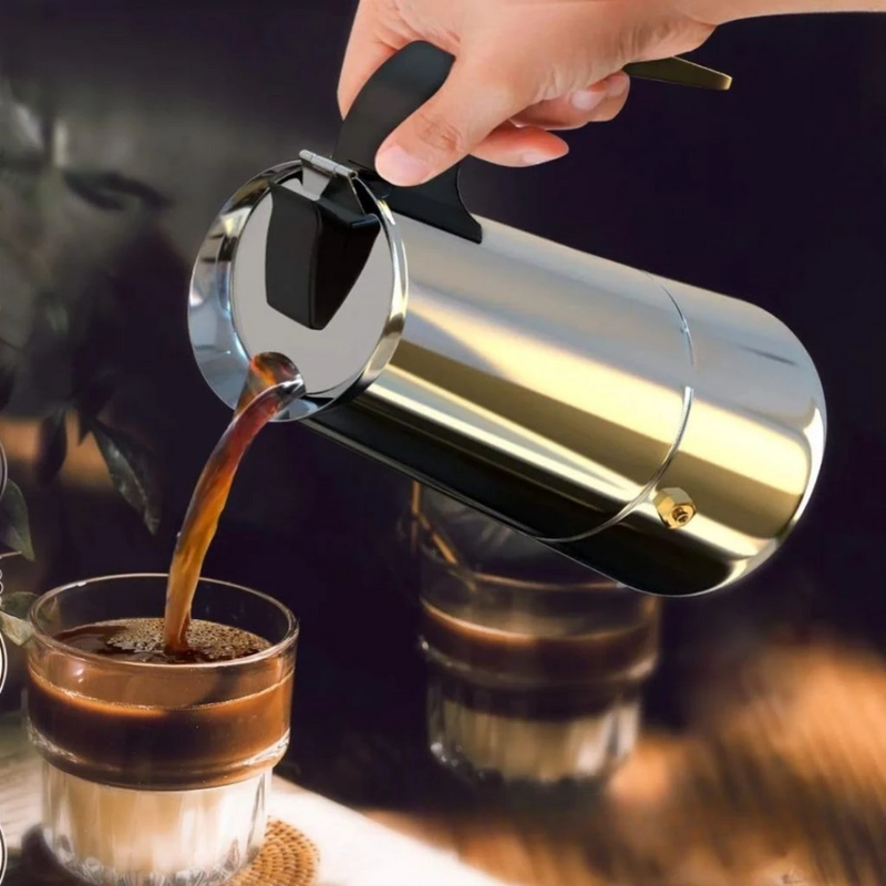 Cafeteira Expresso Italiana 600ml Aço Inox Premiun