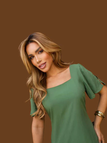 Vestido Fresco Com Manga Linha Premiun