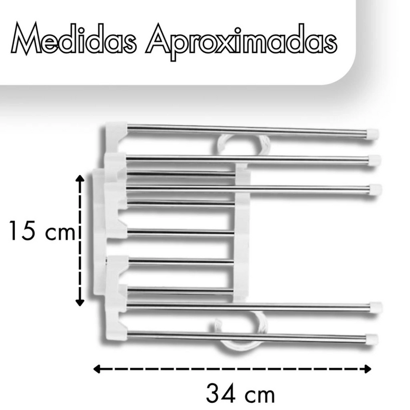 Cabide Multifuncional para Calças de Inox com 5 Divisórias ( Compre 1 leve 3 )