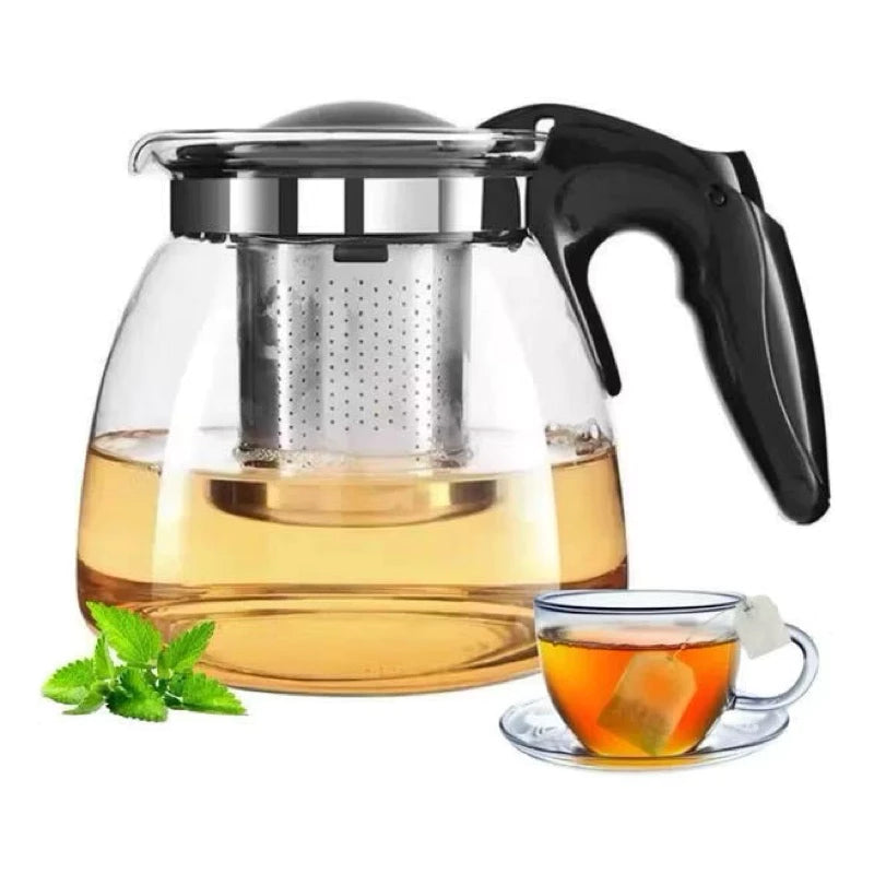 Chaleira Jarra  Com Infusor De Vidro 900ml Para Chá Bule