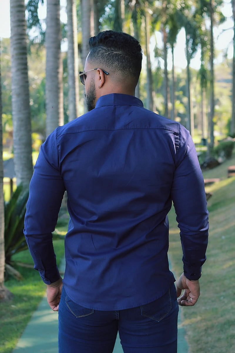 Camisa Slim Fit Manga Longa Premium