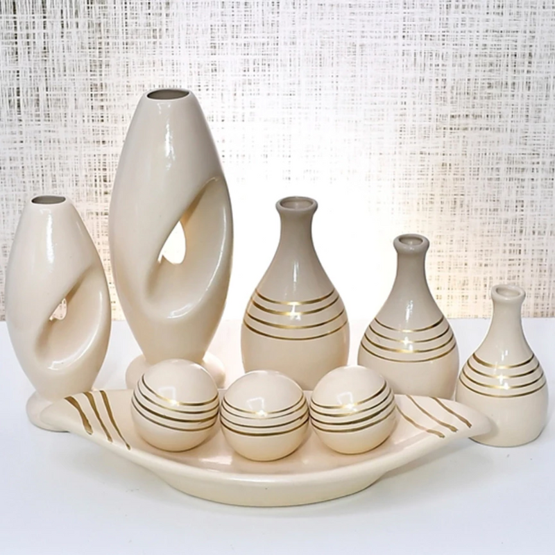 Kit 9 Jarros Decorativos