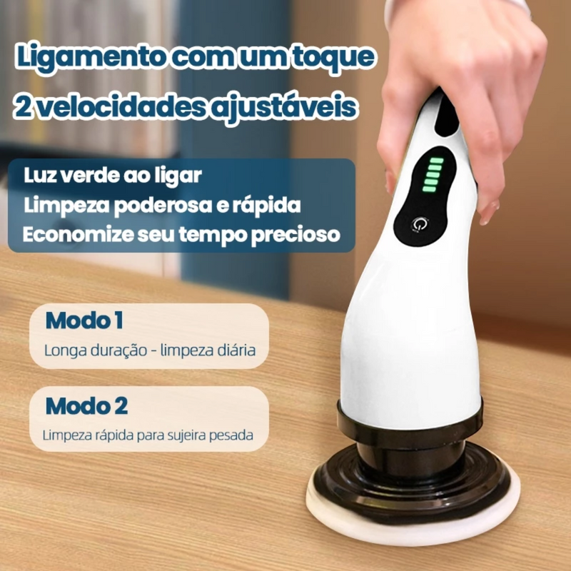 Escova de Limpeza Elétrica Sem Fio 360º Turbo Max