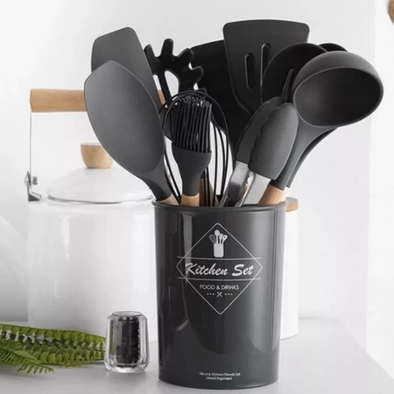 JOGO DE COZINHA COMPLETO – KIT C/12 PEÇAS DE SILICONE