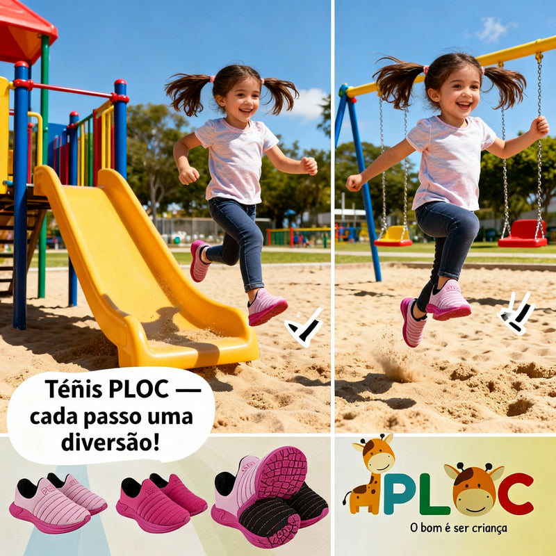 Tênis Infantil Menina PLOC – Linha COLORS